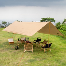 Тенты, Зонты 三峰户外超大天幕 超轻防雨防晒天幕布 野外露营沙滩帐篷遮阳棚