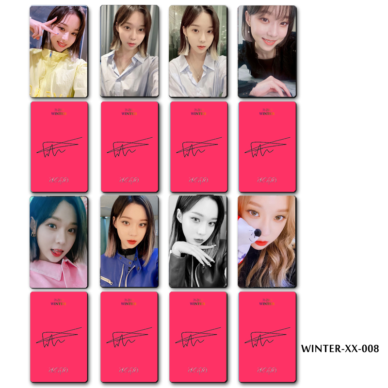 Winter-xx-008the republic of korea Aespa Coco Jin Court periphery Small card Aid card autograph selfie Photo Photo card wallet Ferrule card