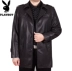 Playboy mùa thu và mùa đông mới phần dài người đàn ông da kích thước lớn da áo gió cộng với nhung áo khoác da cha áo khoác da