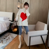 Зимний свитер, трикотажный топ, 2019, увеличенная толщина, в корейском стиле, яркий броский стиль