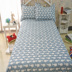 Bông vải cũ vải thô ba mảnh khăn trải giường gối bông vải mat vườn 1.2 m 1.8 m 2 m Khăn trải giường
