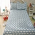 Bông vải cũ vải thô ba mảnh khăn trải giường gối bông vải mat vườn 1.2 m 1.8 m 2 m