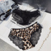 Honey Kiss Sexy Lace Beauty Back Front Leopard Print Dàn Bra Set Spring Gathering trên Đồ lót hình chữ V - Bộ đồ lót quần lót nữ đẹp Bộ đồ lót