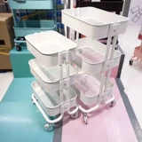Подлинный ikea Storage Car Mini Lashe Trolley Kitchen Hotpot Mobile Маленькая многоуровневая стойка для хранения ikea