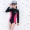 Xiêm tam giác dài tay màu sắc phù hợp với sinh viên khóa đào tạo chuyên nghiệp trẻ em chống nắng đồ bơi nữ suối nước nóng - Bộ đồ bơi của Kid áo bơi cho bé gái