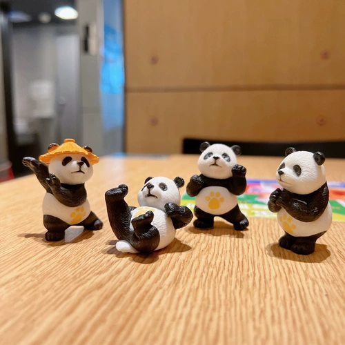 Милая реалистичная фигурка для единоборств, маленькая мультяшная кукла, семейная игрушка, панда