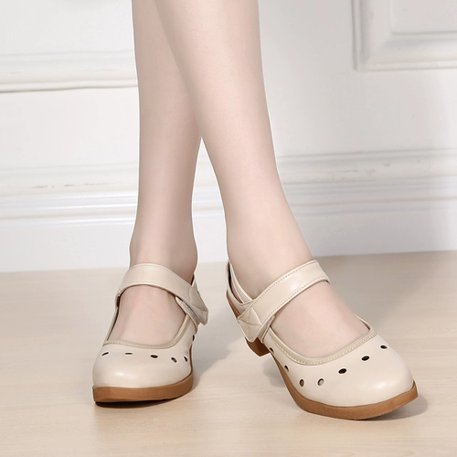 Летняя современная красная танцующая сумка для обуви, из натуральной кожи, мягкая подошва