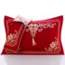 Bông gạc gối đỏ khăn cưới đám cưới đặc biệt gối khăn món quà cưới gối khăn cặp Khăn gối