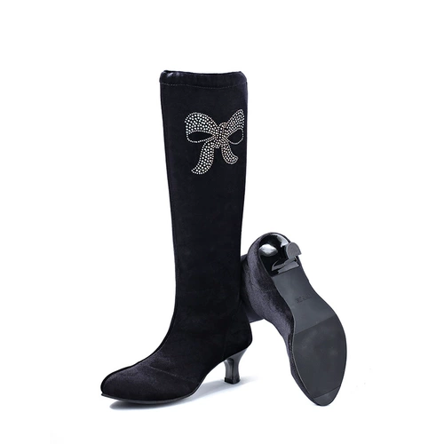 Демисезонные танцующие высокие сапоги, туфли, флисовые комфортные ботинки