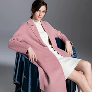 Áo len nữ cao cấp Quảng Châu áo len lông cừu tên lớn nữ dài phần trên đầu gối 2019 áo phổ biến - Áo len lót đôi