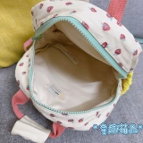 Za Новая холста Клубничная печать девочка школьная сумка дофамин в контрастной цветной сумке для плеча детского сада девочки