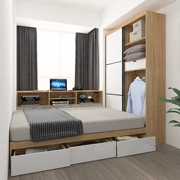 Tatami giường giường tủ lưu trữ đa chức năng một giường giường hộp cao có thể được tùy chỉnh căn hộ nhỏ giường nội thất phòng ngủ - Giường