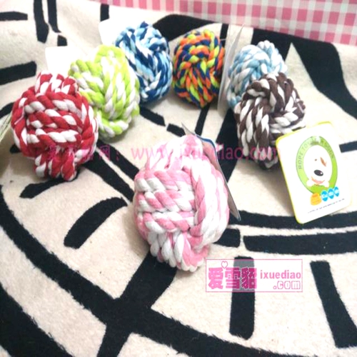 Pet Dog красочная хлопчатобумажная веревка игрушка баллон хлопковой веревка тканые игрушки шлифование шарико