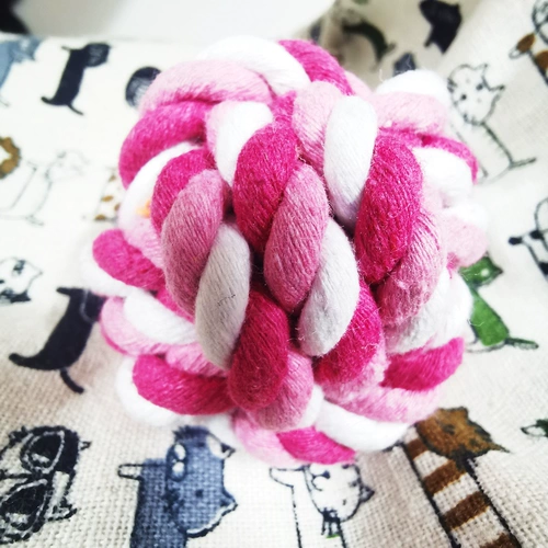 Pet Dog красочная хлопчатобумажная веревка игрушка баллон хлопковой веревка тканые игрушки шлифование шарико