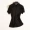 Trạm châu âu lụa đan ngắn tay T-Shirt nữ 2017 mới ve áo lụa lỏng lụa áo sơ mi mẹ ăn mặc áo sơ mi áo khoác trung niên nữ u50