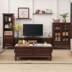 Nước mỹ bàn cà phê TV kết hợp tủ gỗ rắn tủ TV căn hộ nhỏ đồ nội thất phòng khách thiết lập kết hợp Bộ đồ nội thất