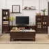 Nước mỹ bàn cà phê TV kết hợp tủ gỗ rắn tủ TV căn hộ nhỏ đồ nội thất phòng khách thiết lập kết hợp