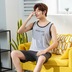 Bộ đồ ngủ nam cotton mùa hè không tay vest quần short dịch vụ nhà nam mùa hè mỏng phần có thể mặc phù hợp với giản dị - Pyjama shop quần áo nam Pyjama