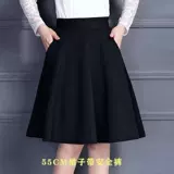 Весенняя летняя юбка, танцующая длинная мини-юбка, А-силуэт, длина миди, средней длины, большой размер