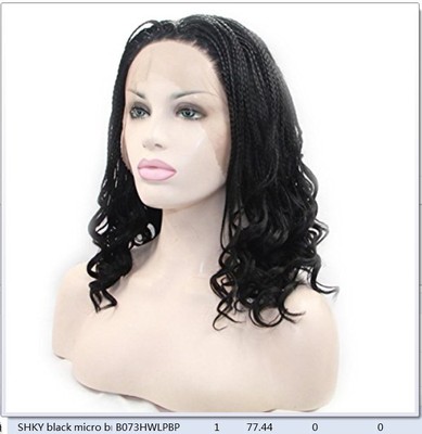 taobao agent Former lace curly hair high -temperature silk braid wig
