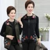 Áo khoác nữ trung niên mùa xuân và mùa thu áo vest mỏng clip phụ nữ cỡ lớn không tay vest ngắn vest nữ Quần áo của mẹ