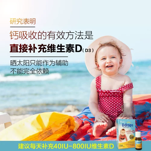 Британская версия Канады Baby DDROPS D3 Новый ребенок витамин D3 Baby VD Dimension D Дополнительная капля