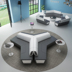 Creative sofa văn phòng bảng kết hợp tối giản hiện đại khu vực tiếp tân văn phòng kinh doanh da phòng tiếp nhận ba-bit - Ghế sô pha bộ ghế sofa Ghế sô pha