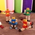 giáo dục bằng gỗ Robot phim hoạt hình doanh rối nhiều trẻ em 1-3-5-6 Tuần 7 tuổi cậu bé đồ chơi bằng gỗ Đồ chơi bằng gỗ