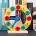 hỗ trợ giáo dục trẻ em trẻ con của sự hiểu biết về thời gian kỹ thuật số đồng hồ đố 1-3 tuổi Montessori Early Learning 6 Đồ chơi bằng gỗ