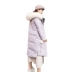Áo khoác chống mùa nữ 2019 thời trang mới phần dài cổ áo lông thú trùm đầu Slim phiên bản Hàn Quốc của phần nổ là áo khoác mỏng - Xuống áo khoác