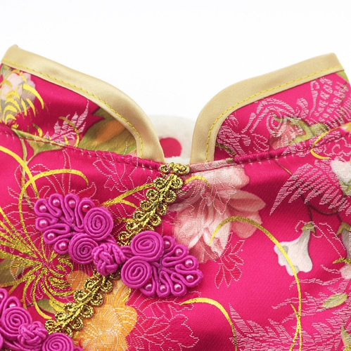 Собака Новый год Одежда осень и зима плюс флисовые домашние животные поставляют женский жилет для женского костюма, вышитая одежда для щенка