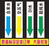 Логотип трубопровода отражателя | метка трубопровода | Поток к ярлыку стрелки/Логотип безопасности.