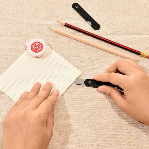 Черные маленькие канцтовары, портативное лезвие, DIY
