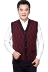 Mùa xuân và mùa thu mới trung niên của nam giới không tay đan cardigan vest kích thước lớn daddy với kim cương áo len vest