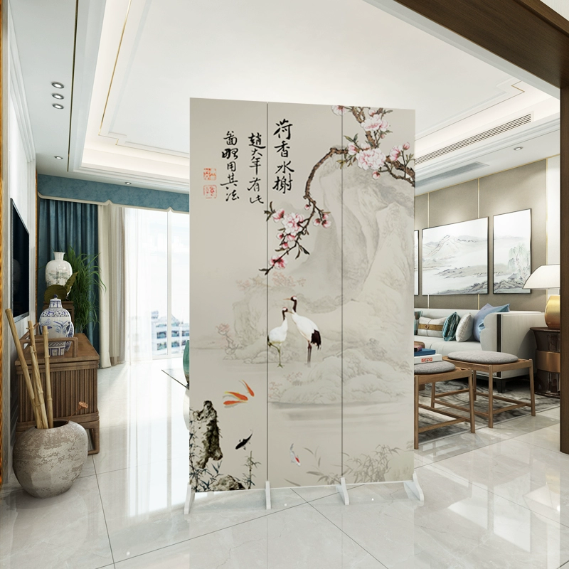 Tùy chỉnh 
            mới kiểu Trung Quốc phân vùng màn hình phòng khách hiên cửa ra vào gấp hai mặt trang trí di động chặn nhà tùy chỉnh màn hình gấp vách ngăn nhôm kính phòng ngủ 
