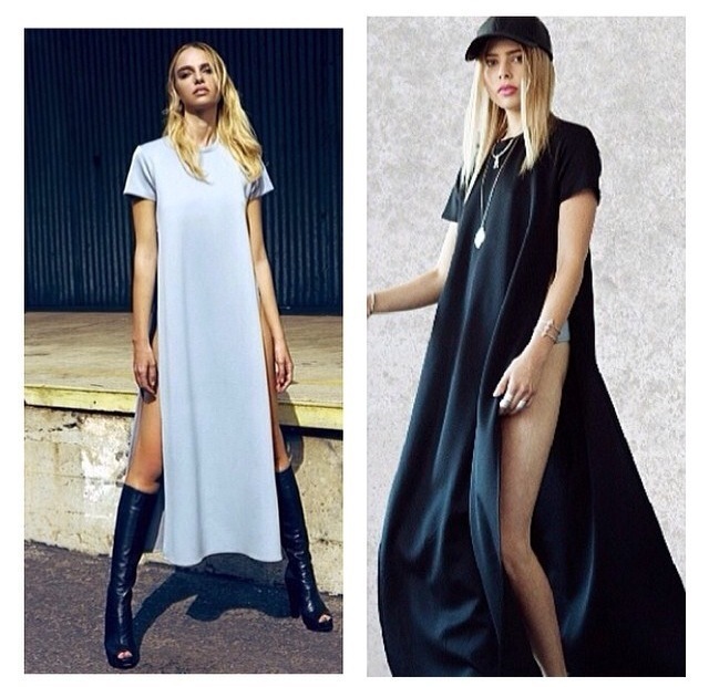 cotton tee shirt maxi dress