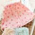 68] Quần short mùa hè Nhật Bản đồ ngủ nữ cotton mỏng dễ thương lưới dâu tây nhà boyshort quần jean lửng nữ Quần tây