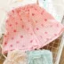 68] Quần short mùa hè Nhật Bản đồ ngủ nữ cotton mỏng dễ thương lưới dâu tây nhà boyshort