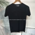 Mùa xuân và mùa hè mới Slim nam ngắn tay đan stereo băng lụa vòng cổ T-Shirt nửa tay áo đầu màu rắn t-shirt