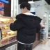Hàn Quốc đội mũ trùm đầu áo khoác mùa đông phân bón nam taxi XL đoạn ngắn áo lỏng áo khoác phụ tuổi teen dòng nam áo choàng nam Bông