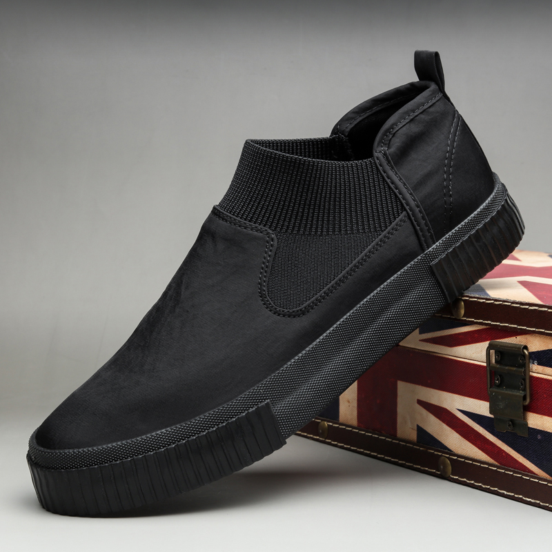 9084 All BlackHigh shoes Men's Shoes spring 2021 new pattern Kick on Korean version trend man skate shoes schoolboy Versatile leisure time Fashion shoes