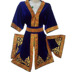 New thiểu số trang phục hiển thị Tân Cương của nam giới Uighur 袷袢 dành cho người lớn quần áo khiêu vũ vest màu xanh đen Trang phục dân tộc