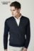 Jinba của nam giới tương phản đan đan áo len dệt kim áo sơ mi nam | FYXL1301 Cardigan