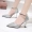 Giày phù dâu mùa xuân sequin cao gót nữ stiletto nhọn mới mã nhỏ khóa với dép mèo với giày rỗng sandal nữ hàn quốc