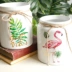 INS phong cách trắng sứ nồi monstera flamingo hoa chậu nước văn hóa hoa bình trang trí nội thất - Vase / Bồn hoa & Kệ chậu trồng cây hình chữ nhật Vase / Bồn hoa & Kệ