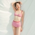 Wei Naibo 9915 bikini kẻ sọc retro Hàn Quốc tập hợp áo tắm xẻ eo cao che bụng áo tắm nóng bỏng mùa xuân - Bikinis