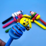 Деревянная погремушка для новорожденных для мальчиков, мультяшный колокольчик для младенца, игрушка для мальчиков и девочек, раннее развитие