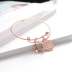 99 carat thời trang Hàn Quốc dễ thương vàng hồng dây đeo vòng tay đàn hồi chặt chẽ (TE)