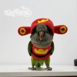 Ясная маленькая мечта Оригинальная птица попугая, одежда со шляпой, свитер, густая теплая одежда, летающая служба, богатство Бога Новогоднего платья