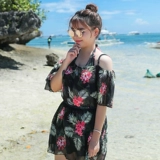 Купальник, комплект, большой размер, 3 предмета, свободный крой, по фигуре